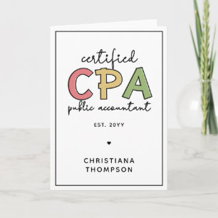 Carte Cadeaux comptables publics certifiés CPA personnal