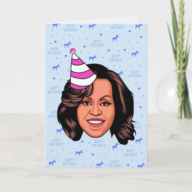 Carte Cadeaux d'anniversaire pour MICHELLE OBAMA (Devant)