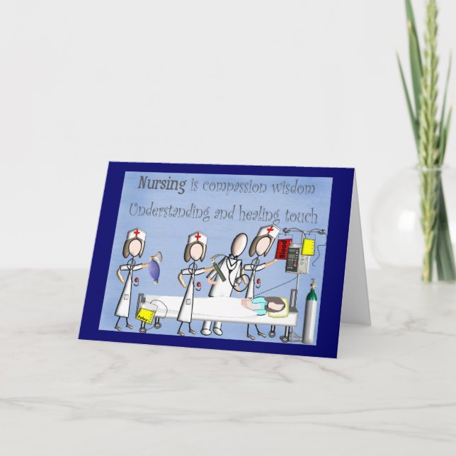 Carte Cadeaux d'art infirmière (Devant)