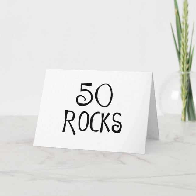 Carte Cadeaux de 50e anniversaire, 50 ROCKS (Devant)