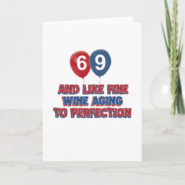 Carte Cadeaux de 69 ans (Devant)