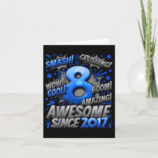 Carte Cadeaux de 8 ans pour garçons 8e anniversaire garç (Devant)
