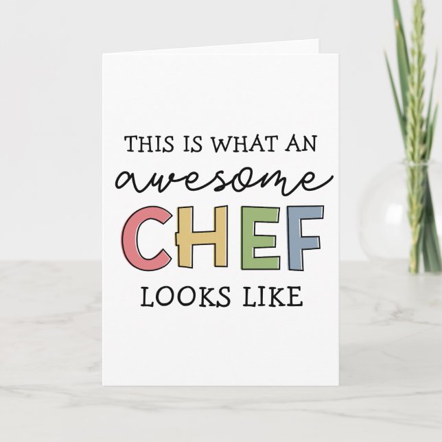 Carte Cadeaux de Chef géniaux | Meilleur Chef Jamais Drô (Devant)