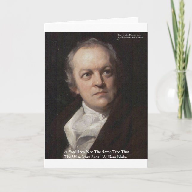 Carte Cadeaux de citation de sagesse de Wm Blake "Voir l (Devant)