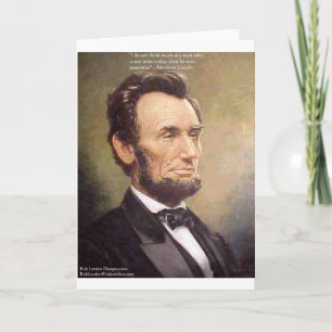 Carte Cadeaux de citations d'Abe Lincoln "Plus sage" T-s