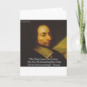 Carte Cadeaux de citations de sagesse de Pascal "Apprend