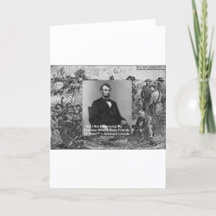 Carte Cadeaux de citations de sagesse "Détruire les enne