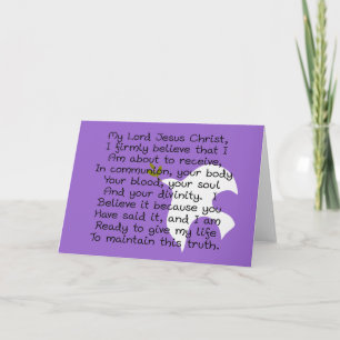 Carte Cadeaux de la première fête de la sainte communion