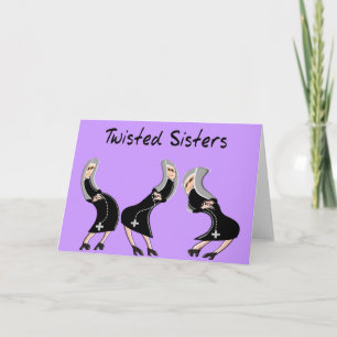 Carte Cadeaux de la religieuse catholique "Soeurs tordue