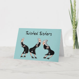 Carte Cadeaux de la religieuse catholique "Soeurs tordue