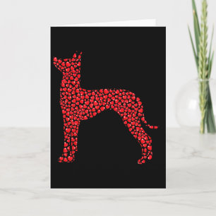 Carte Cadeaux de l'amant de chien de coeur Xoloitzcuintl