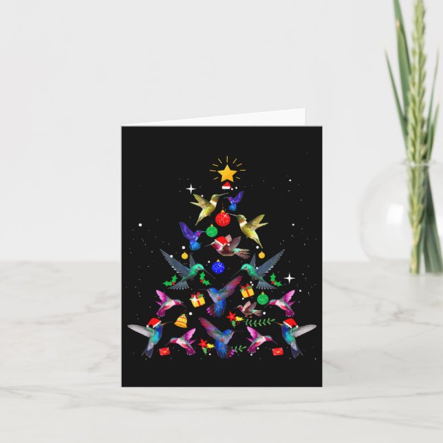 Carte Cadeaux de Noël aux colibris Noël aux colibris (Devant)