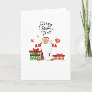 Carte Cadeaux de Noël drôles avec le Père Noël sudiste