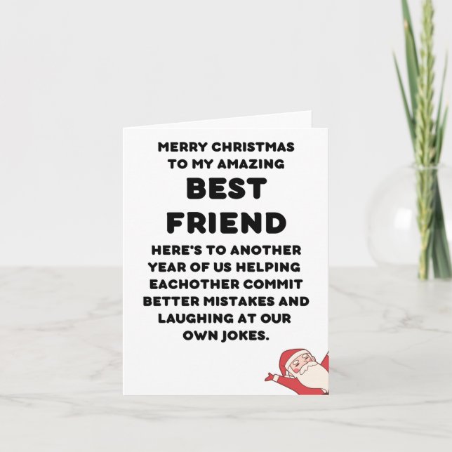 Carte Cadeaux de Noël pour Meilleur Ami (Devant)