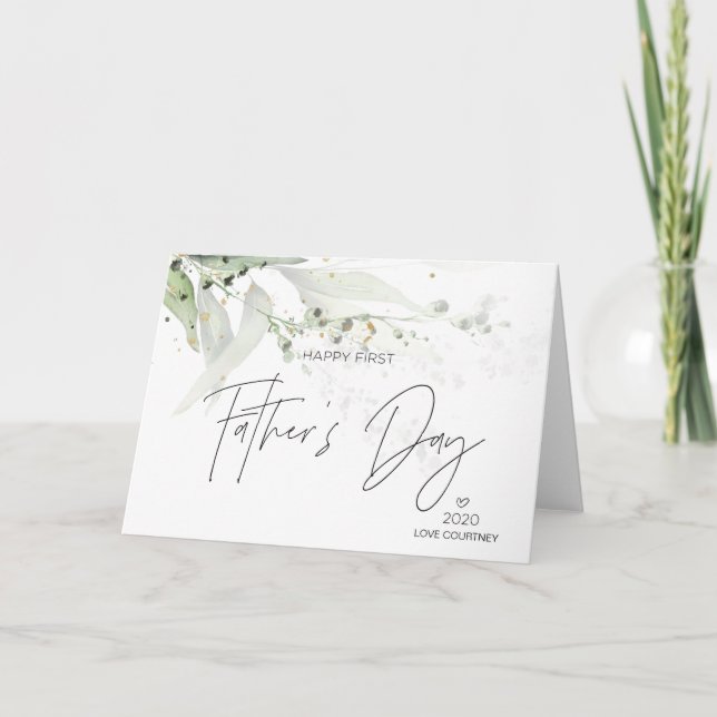 Carte Cadeaux de première fête des pères pour nouveau pa (Devant)