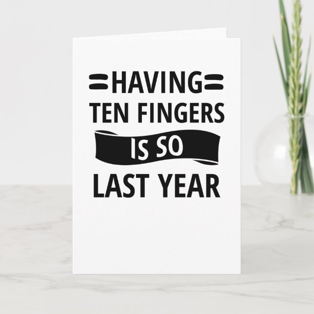 Carte Cadeaux de rétablissement pour amputé d'un doigt a (Devant)