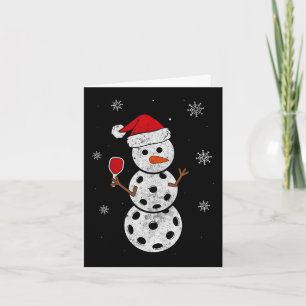 Carte Cadeaux De Snowman De Santa Hat Pour Pickleball Fu