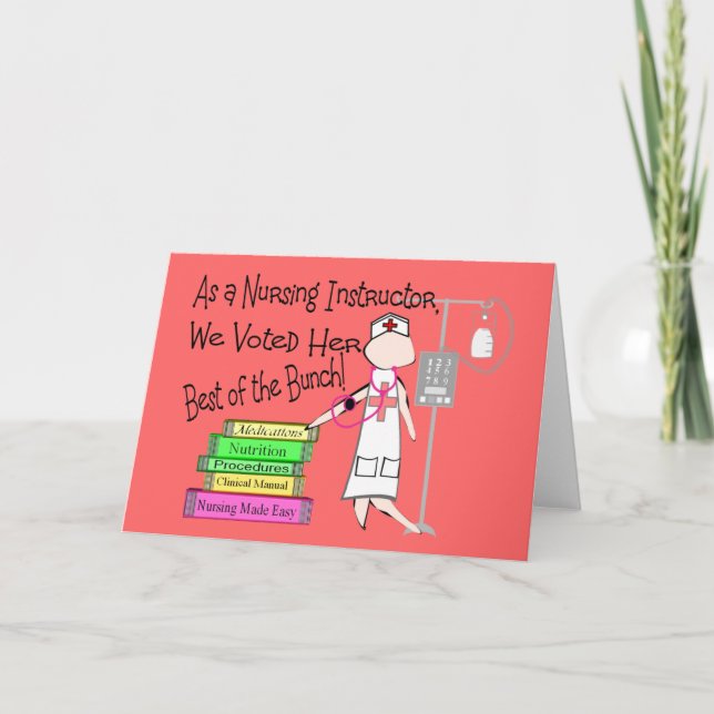Carte Cadeaux d'INSTRUCTEUR de SOINS (Devant)