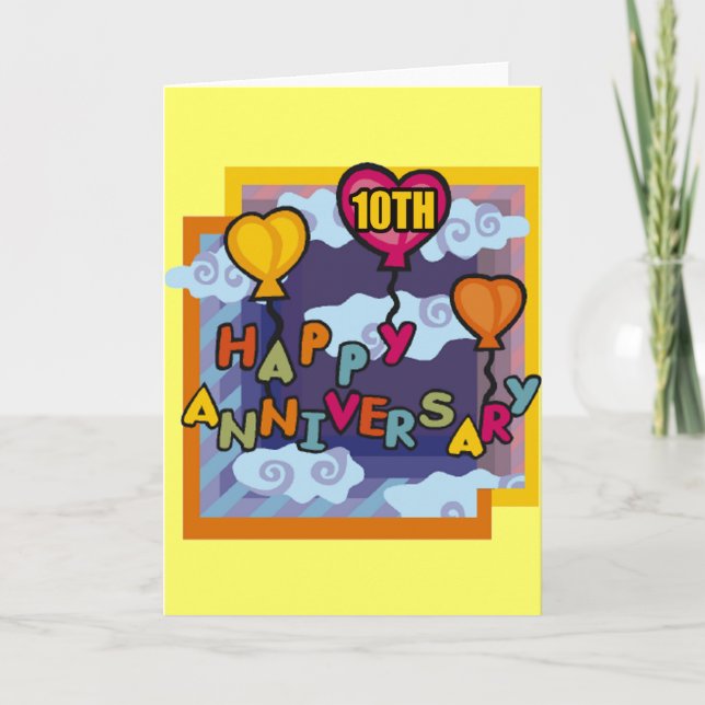 Carte Cadeaux du 10e anniversaire du Mariage (Devant)