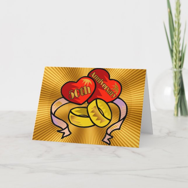 Carte Cadeaux du 50e anniversaire du Mariage (Devant)