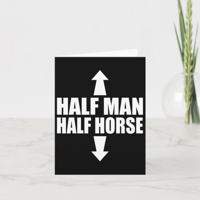 Carte Cadeaux Équestres Pour Les Amateurs De Cheval Demi (Devant)