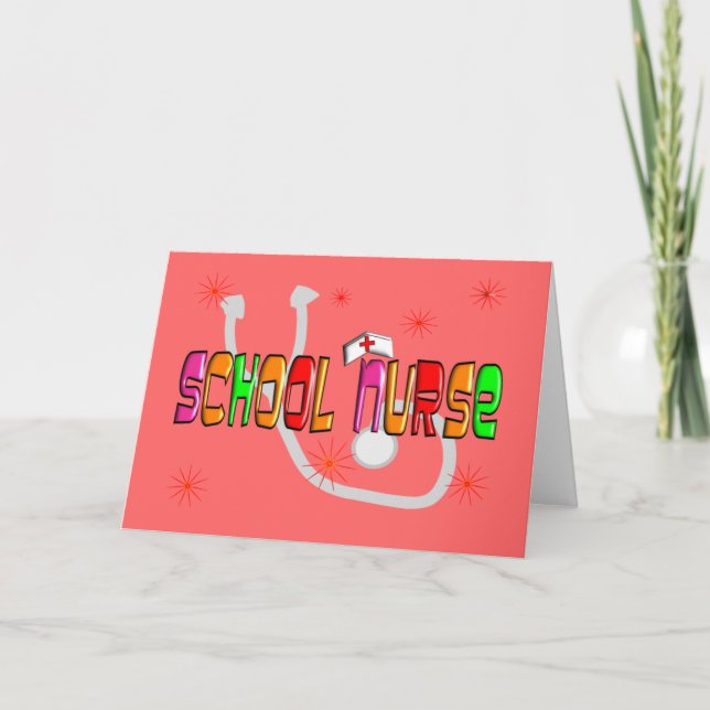 Carte Cadeaux et T-shirts des infirmières scolaires (Devant)