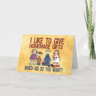 Carte Cadeaux faits maison
