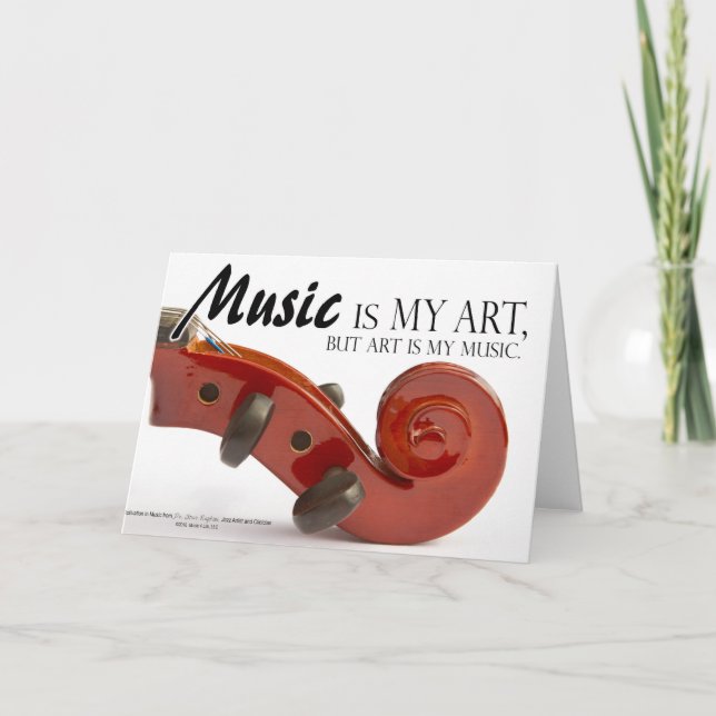 Carte Cadeaux Joueurs de violon - La musique est mon art (Devant)