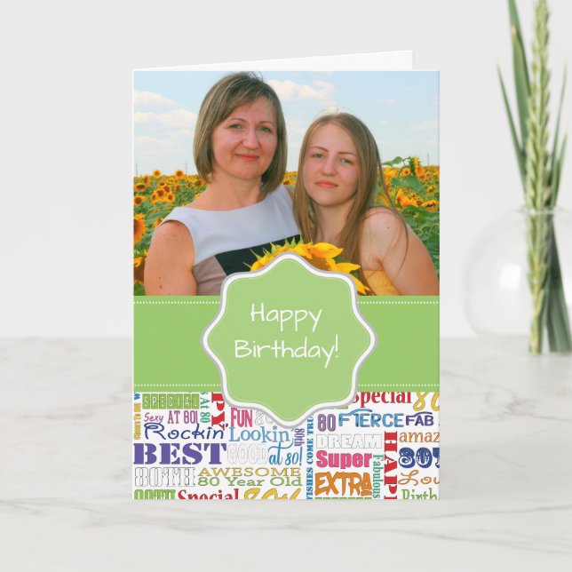 Carte Cadeaux Uniques Et Spéciaux De Fête Du 80E Anniver (Devant)