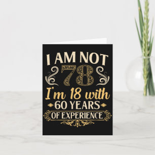Carte Cadeaux vintage pour 78e anniversaire et non 78 an
