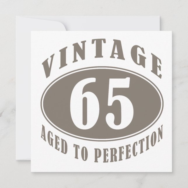 Carte Cadeaux vintages 65e anniversaire (Devant)