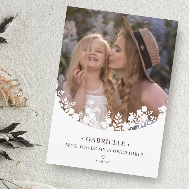 Carte Cadre botanique Demoiselle d'honneur Fleuriste Pro (Créateur téléchargé)