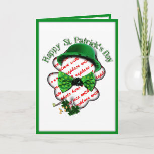 Carte Cadre de fermeture de la Saint Patrick avec Cravat