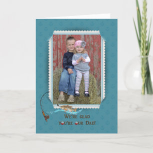 Carte Cadre de Fête des pères de pêche