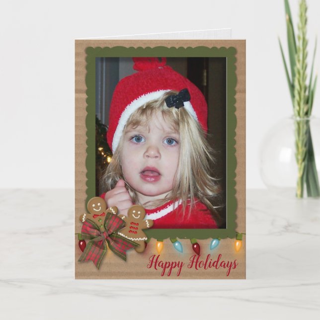 Carte Cadre en carton pour marionnettes de Noël (Devant)