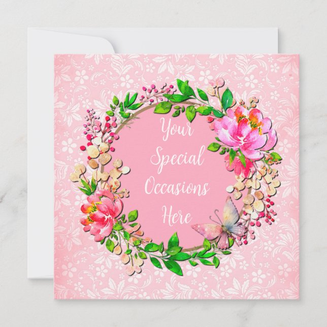 Carte Cadre floral élégant : pour chaque occasion (Devant)