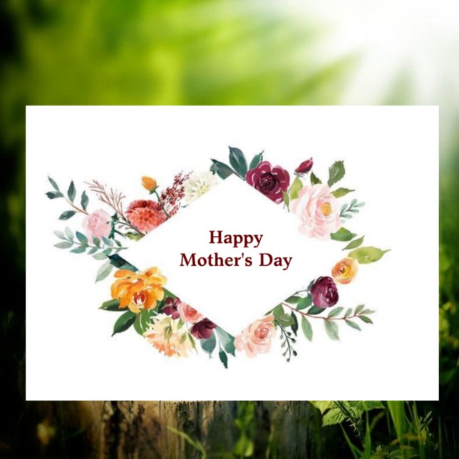 Carte Cadre floral Fête des Mères (Créateur téléchargé)