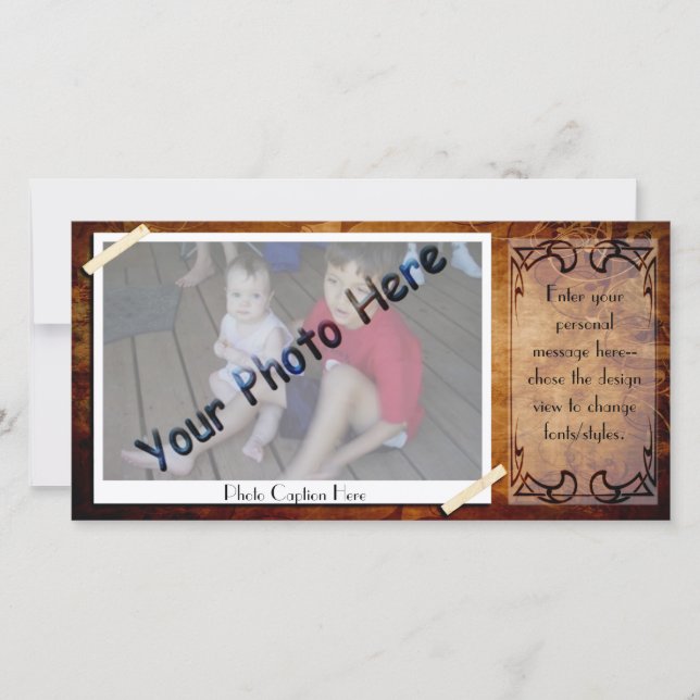 Carte Cadre photo antique (Devant)
