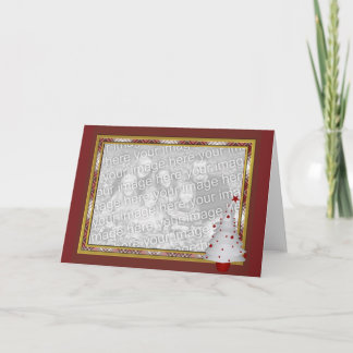 Carte cadre photo KRW Lil White Christmas Tree