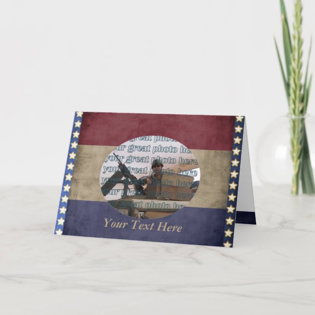 Carte Cadre photo militaire personnalisé (Devant)