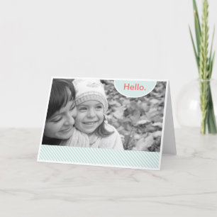 Carte cadre photo Pastel Stripe