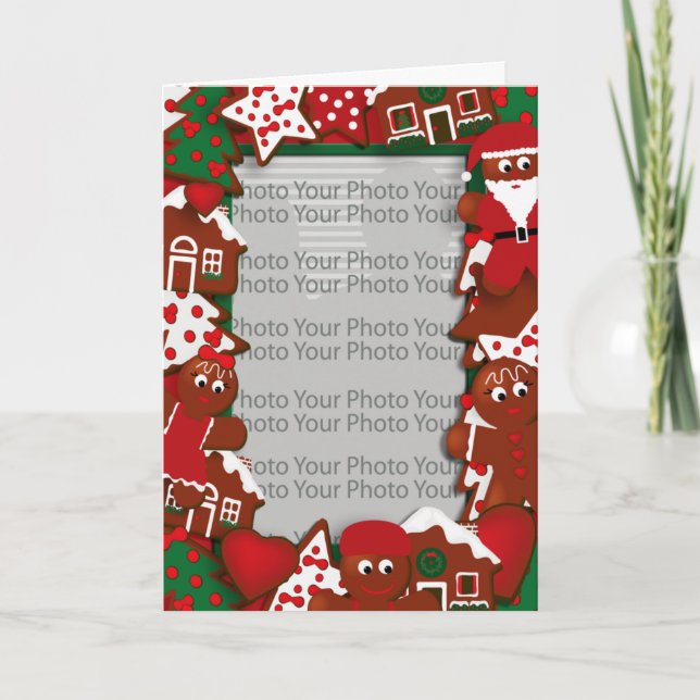 Carte Cadres Photo Cookies de Noël (Devant)