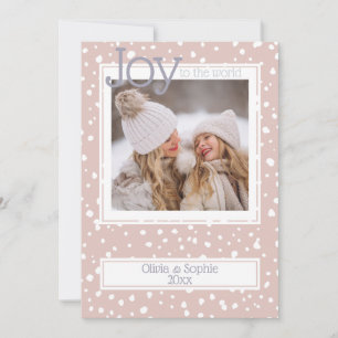 Carte Cadres photo Rose Dusty de Noël