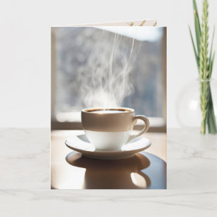 Carte Café à vapeur pour la pensée de vous
