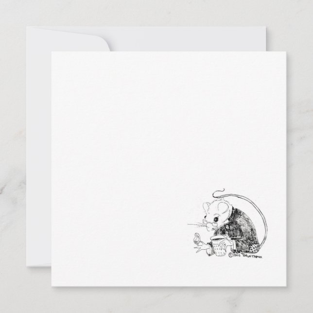 Carte Café avec la souris de l'église (Devant)