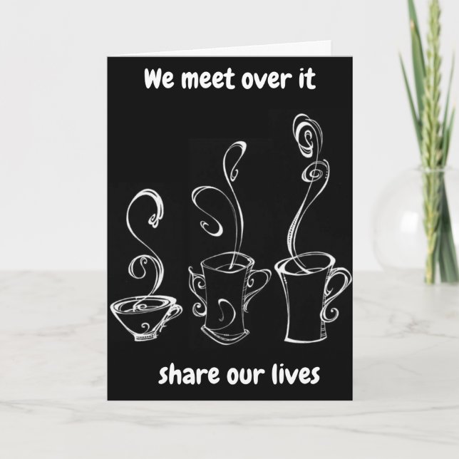 CARTE CAFÉ AVEC VOUS & **SOEUR** À SON ANNIVERSAIRE (Devant)