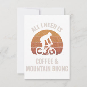 Carte Café et VTT Vélo Vintage descente