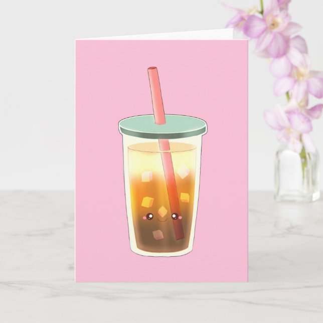 Carte Café Glacé Caramel À La Mousse De Crème (Orchidée)