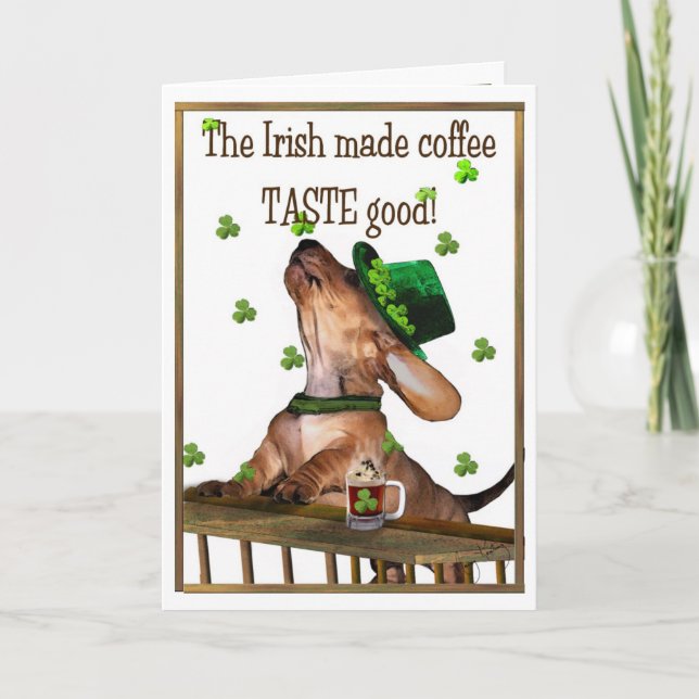 Carte Café irlandais du jour de Patrick de saint (Devant)