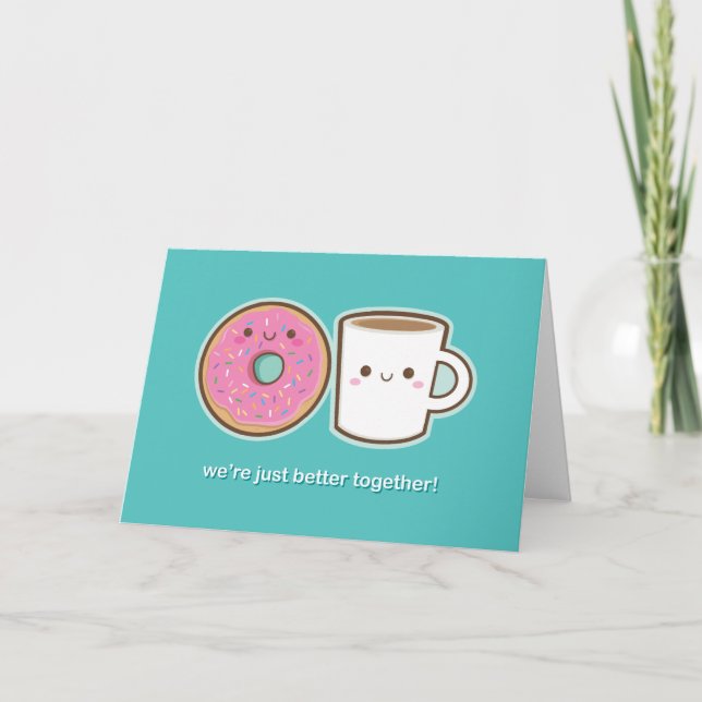 Carte Café Kawaii & Doughnut (Devant)